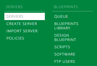 Portal Servers Menu