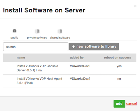Install Software on Server