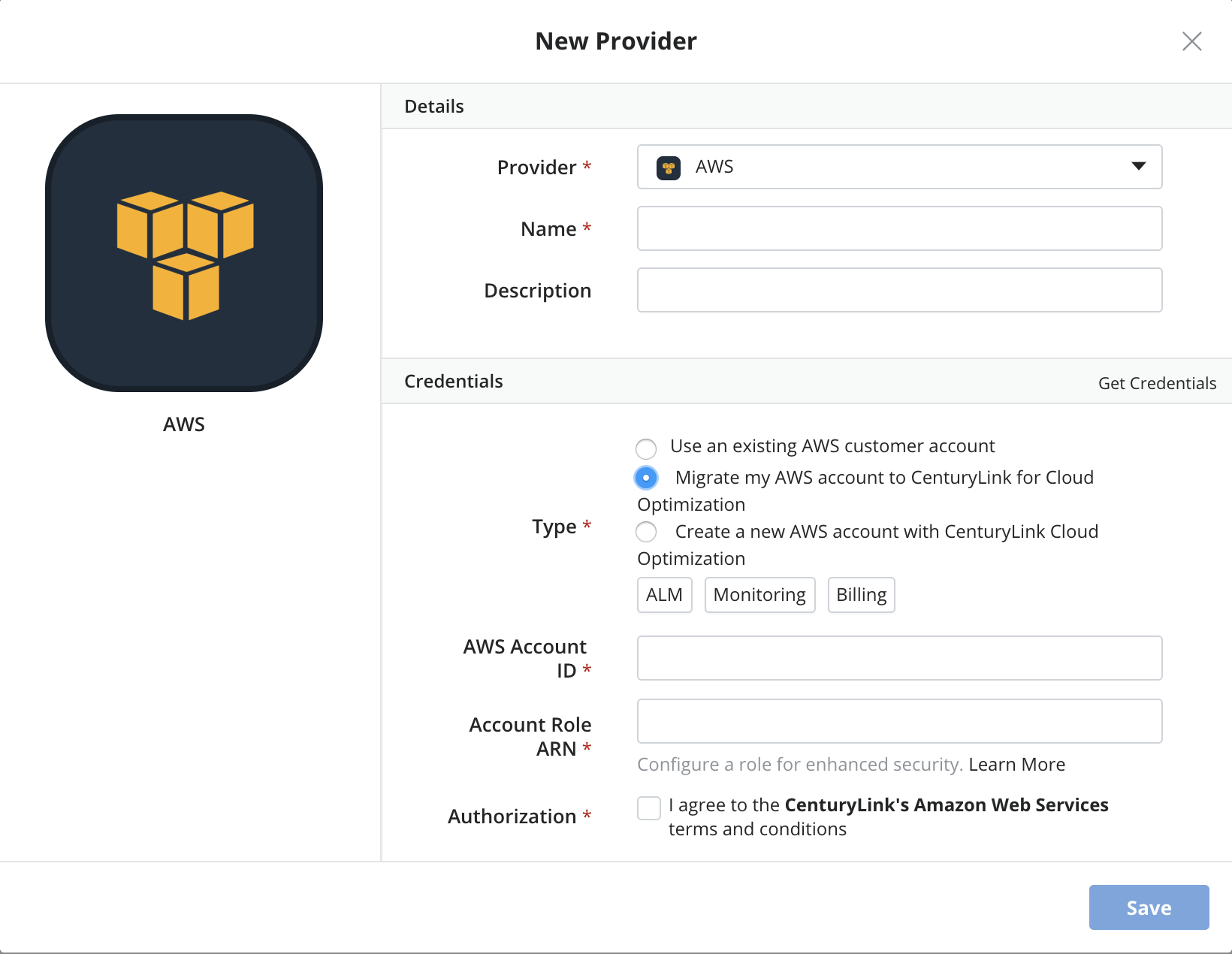 Migrate AWS Account