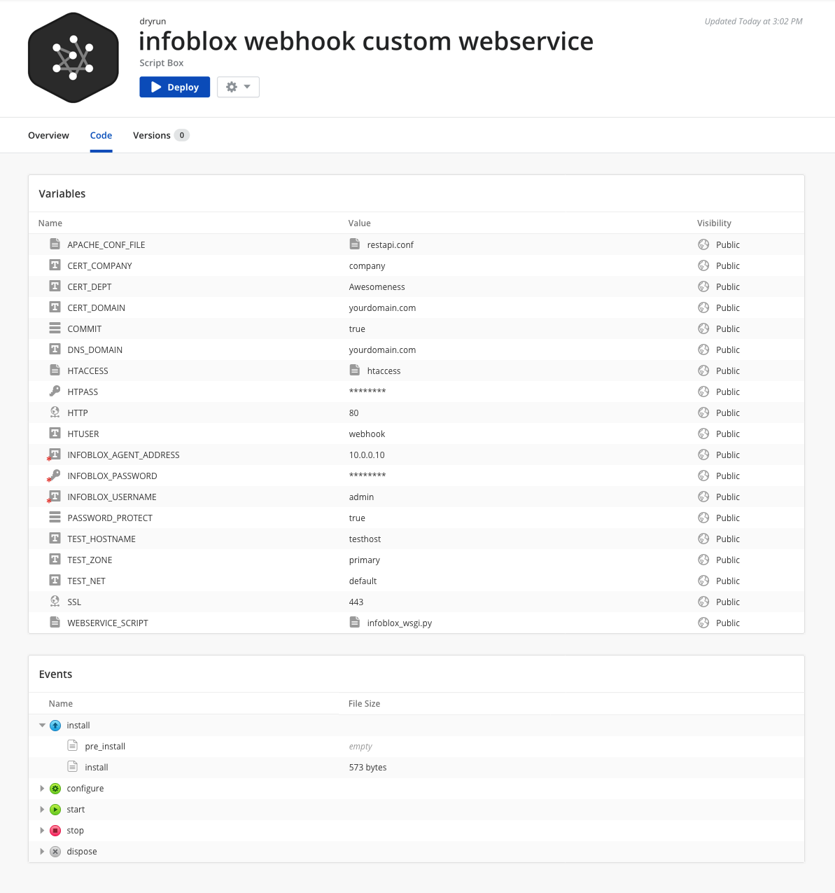 Custom- Infoblox Webervice