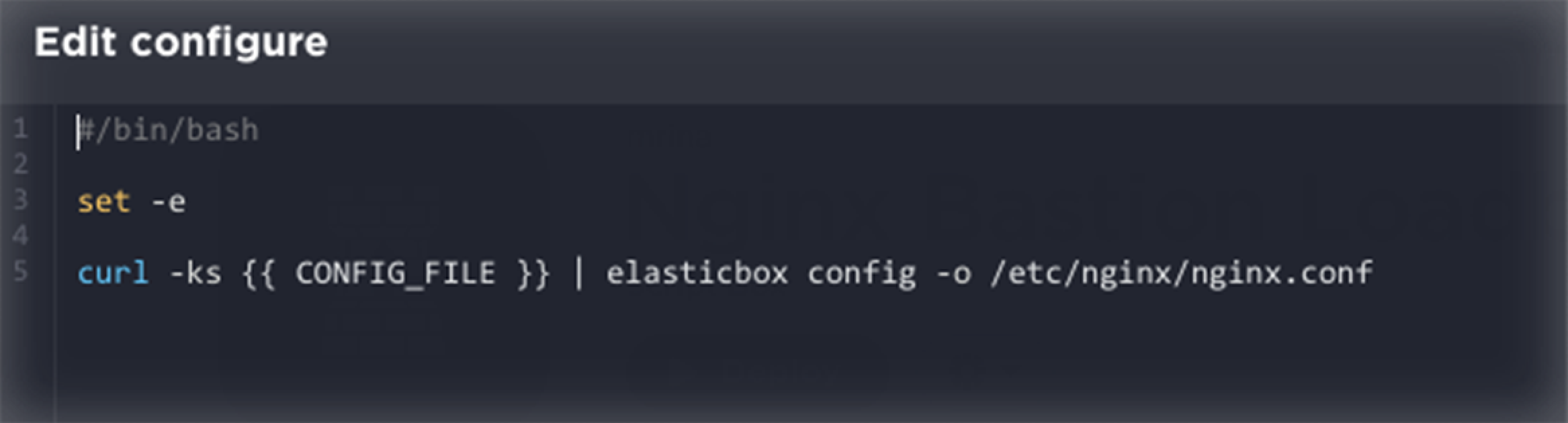 Editing configure binding script in box Node