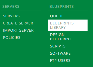 Blueprints menu